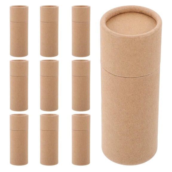 LITINKIMI Craft Paper Tubes for Tea Packaging Brown 10Pcs 4.3X1.6X1.6In