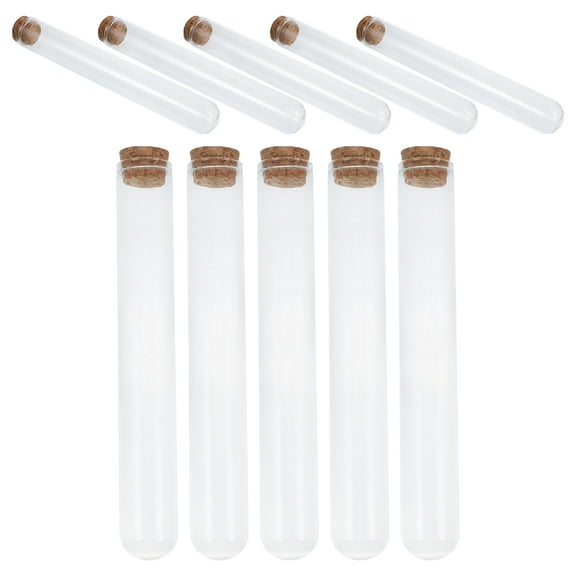 NIAIZEK Transparent Glass Match Storage Jars Round Bottom for Home Coffee Shops 10pcs 60.90.9in