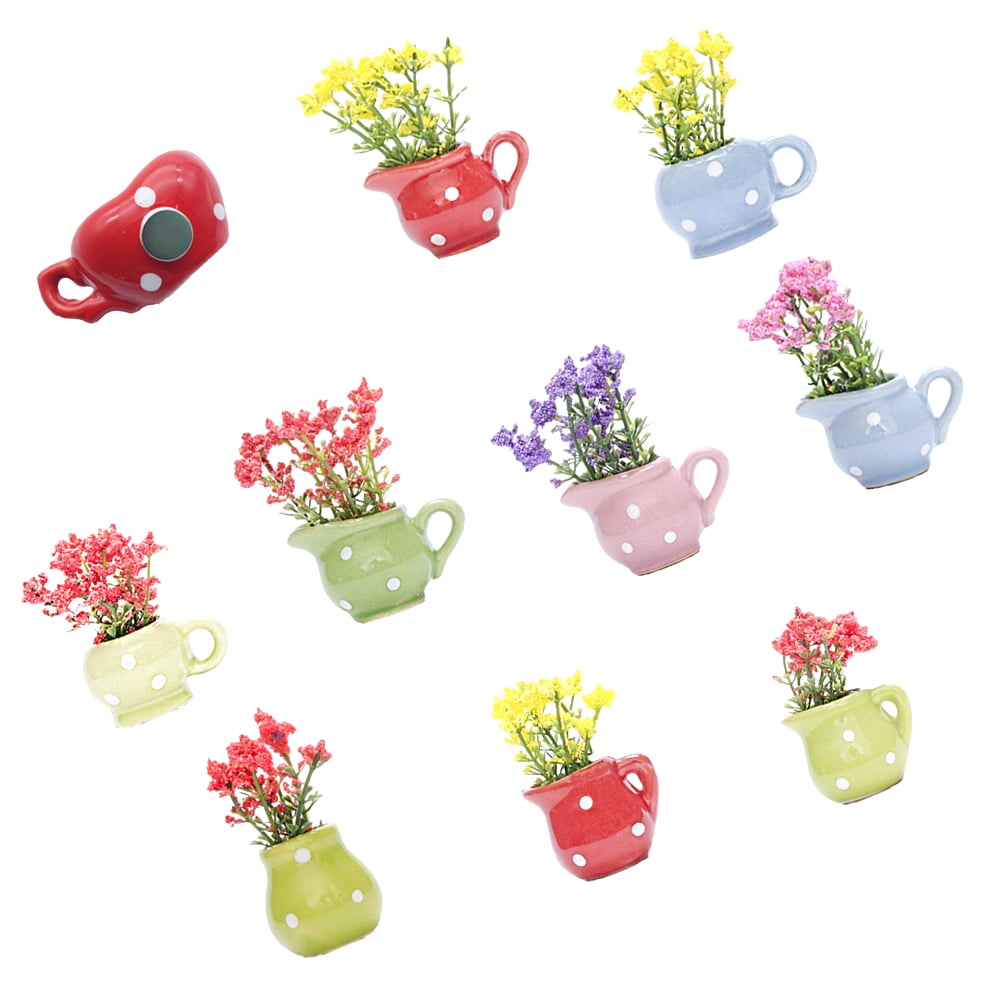 10 Pcs Glass Vase Kitchen Fridge Decors Whiteboard for