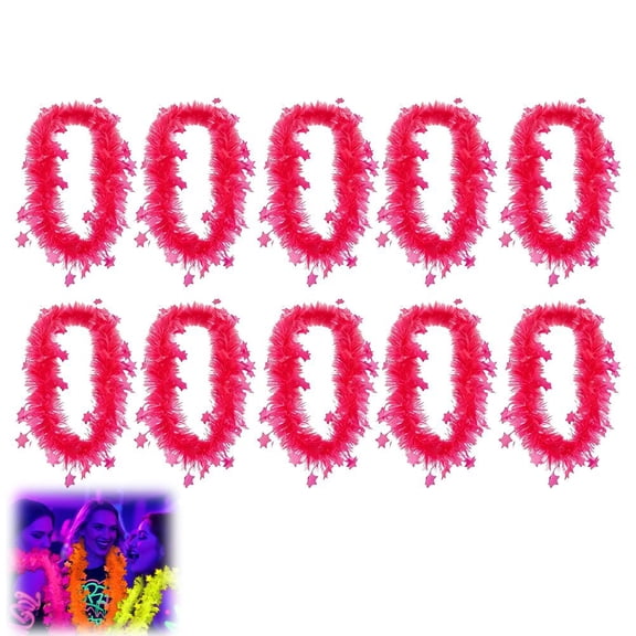 10 Pcs Glow in The Dark Party Necklace, Glows in The Dark Party Supplies, Neon Fluorescent Blacklight Necklace Parties Favors, Glow Photo Booth Props & Parties Supplies, Used for Neon Decoration