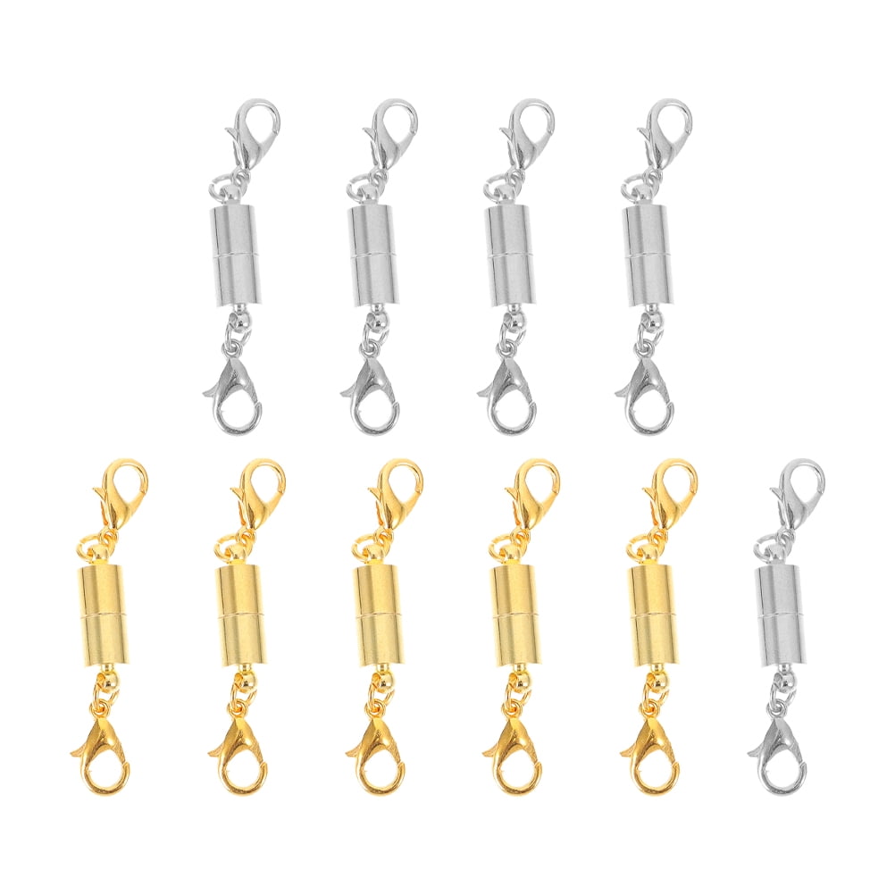 10 Pcs Gold Stainless Steel Necklace Jewelry Clasp Locking Clasps