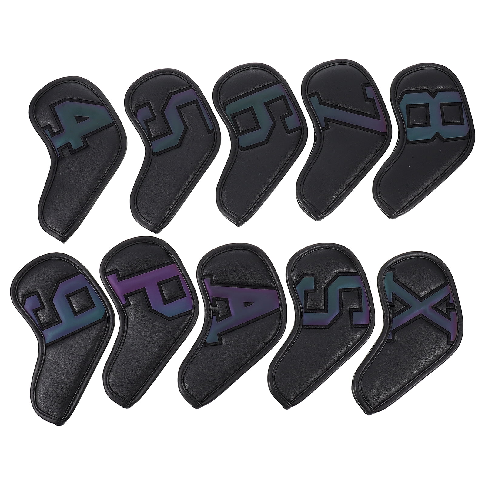 TAILTOSS 10Pcs Golfs Club Covers PU Wear Resistant Sleeve Putter Protector Assorted Colors for Sports Equipment