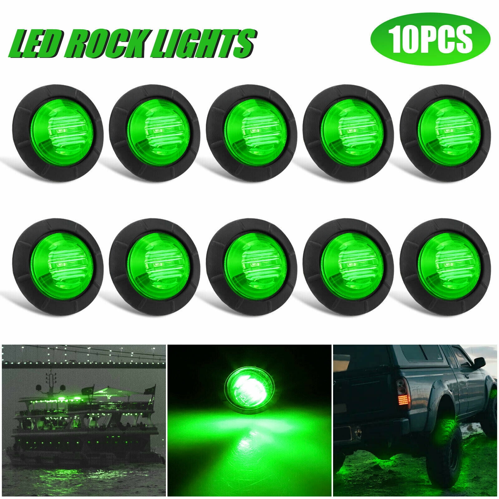 Underbody Light Kit 12pcs White LED Rock Lights Kit - Underbody Lighting For Jeep, Truck, UTV, ATV Under Glow Lights For Trucks - Foto 4