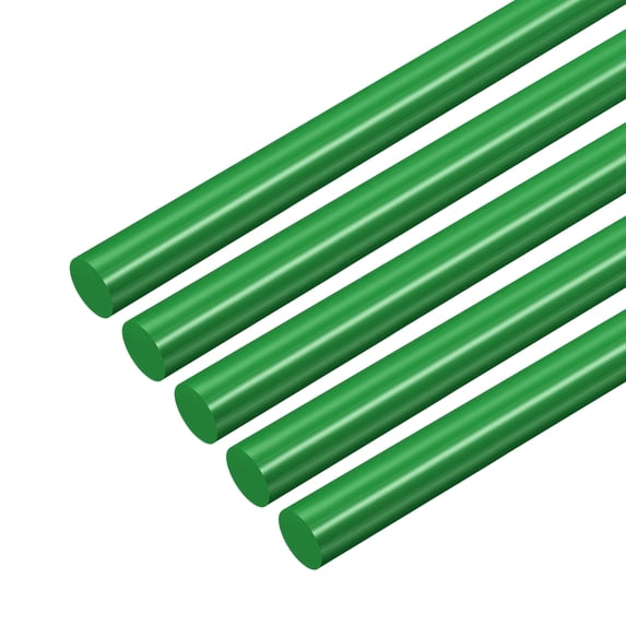 Uxcell Plastic Rods ABS Styrene Round Stick Round Solid Bar DIY Model for DIY Toys Building Making Architectural Model Making Green 6/25" x 10"