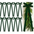 thumbnail image 1 of 10 Pcs Green Velvet Bows Large 22x8 Inch Pre-Tied Christmas Velvet Bows Christmas Tree Ornaments Vintage Holiday Decor for Xmas Tree Wreath Garland Banister Staircase Fireplace Door, 1 of 12