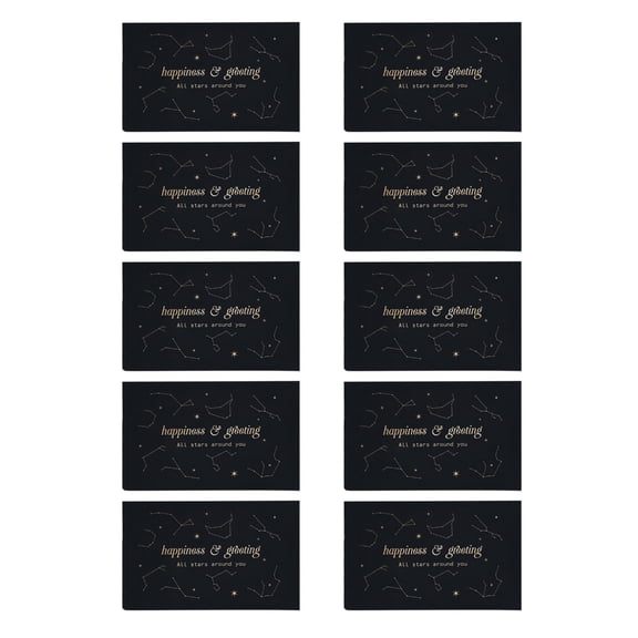 10 Pieces Thank You Cards Emboss Gold Foil Greeting Cards for Anniversary Bridal
