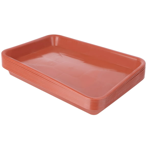 10 Pcs Growing Trays Flowerpot Rectangular Oblong Plant Saucer