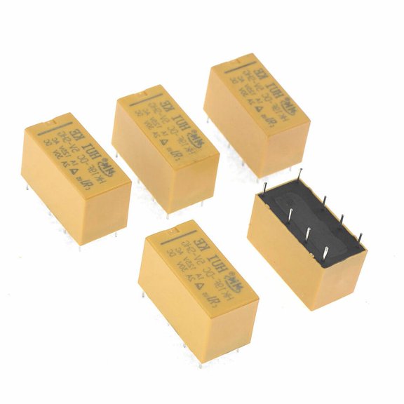 10 Pcs HK19F-DC5V-SHG 1A 125V AC 2A 30V DC Coil DPDT 8pin PCB Mini Power Relay