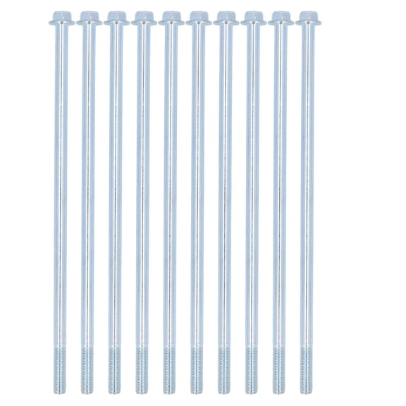 10 Pcs Half Thread Bolt Fine Thread Carbon Steel Sturdy Lengthened Hex Half Tooth Bolts 10x285