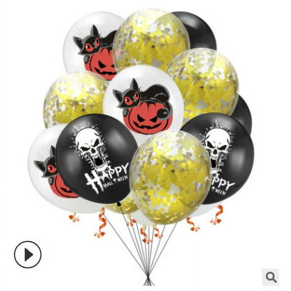 10 Pcs Halloween Skull Balloon Latex Ghost Balloons for Happy Halloween Decoration Party;10 Pcs Halloween Skull Balloon Latex Ghost Balloons for Halloween Party