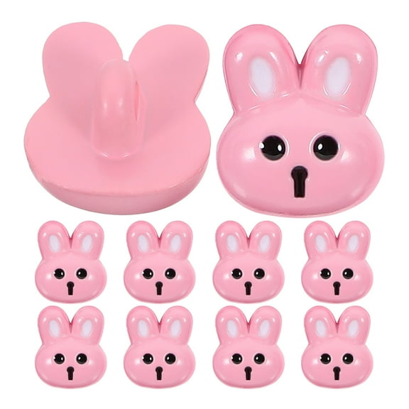 10 Pcs Handicraft Decoration Rabbit Buttons Child 1.70X1.50X1.00CM Pink