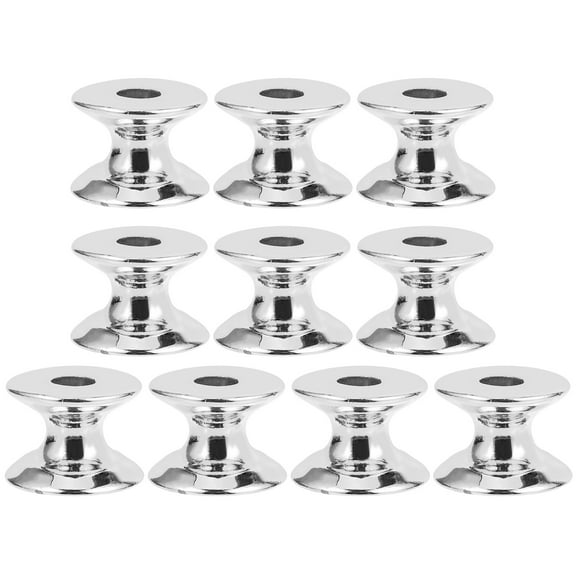10 Pcs Handmade DIY Jewelry Box Handle Base Drawer Single Hole Aluminum Alloy Hardware Accessories Shoe Cabinet (No. 2 Silver) 10pcs Dresser Pulls Knob for Closet Door Small Knobs