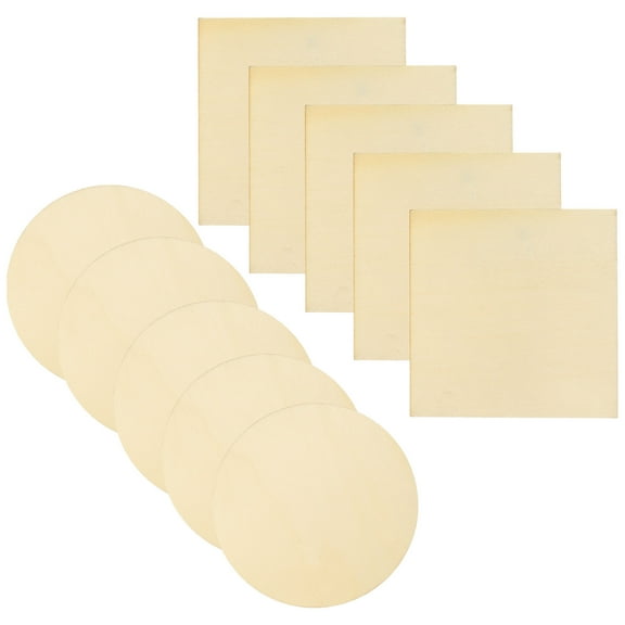 10 Pcs Handmade DIY Wood Chip Decoration Materials Natural Circle Unpainted Slices Nativity Ornaments Xmas Decorations