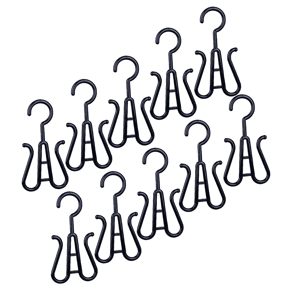 10 Pcs Hangers Shoes Rack Metal Clothes Plastic Hook Doublehook Boot