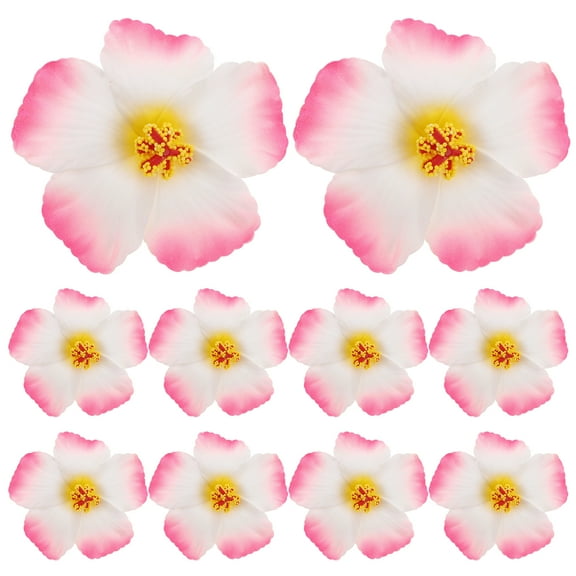 10 Pcs Hawaiian Hibiscus Flower Seaside Flowers Decoration Pink