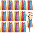 thumbnail image 1 of 10 Pcs Hawaiian Luau Hula Skirts, Elastic Hibiscus Flowers Tropical Skirt for Party Celebration Decorations Supplies(6 Colors), 1 of 6