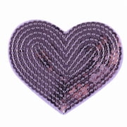 10 Pcs Heart Shaped Embroidered Patches Iron On Patches Sequins Patches