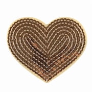 10 Pcs Heart Shaped Embroidered Patches Iron On Patches Sequins Patches
