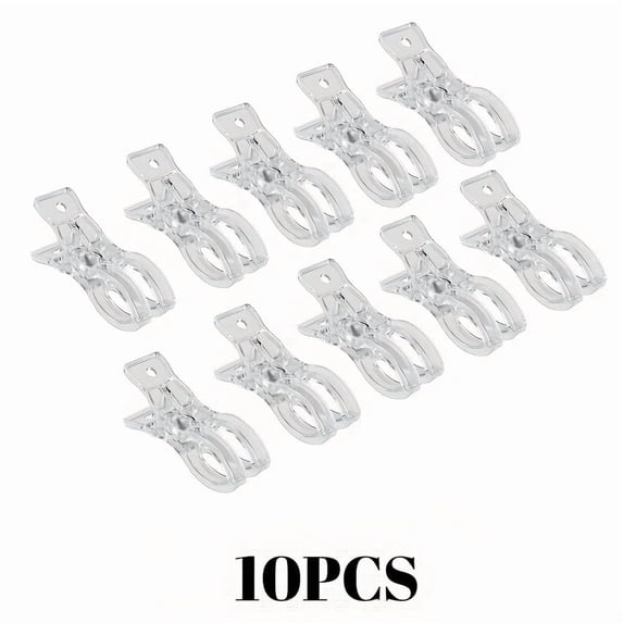 10 Pcs Heavy Duty Clear Balloon Arch Clips 3.5 Inch, Large Transparent Spring Clips for Birthday Party Decorations, Craft Projects, Woodworking and Photography Studio Setup