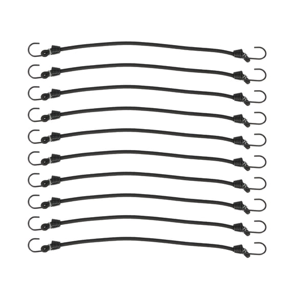 10 Pcs Heavy Duty Elastic Rope Bungee Cords Luggage Cord 25cm Tow Bungee Child Cycling Stretch Pull Strap Tow Fixed Rope Camping Accessories