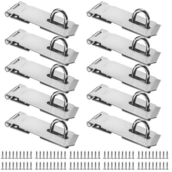 10 Pcs Stainless Steel Heavy Duty Mortise Latch, 4 in Security Latch with 36 Mounting Screws for Gates, Sheds, Cabinets Weather Resistant Security Latch