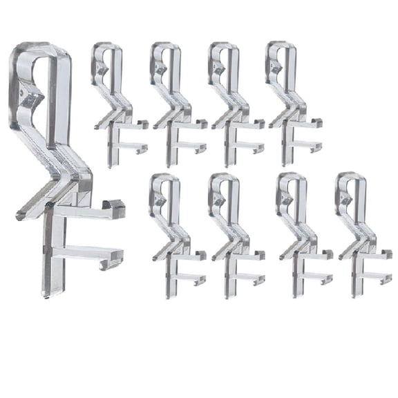 10 Pcs Hidden Channel Valance Clips, Hidden Channel Valance Clips for Horizontal Wood Blinds Mini Blinds Retainer Holder for The Valance with a Groove in The Back