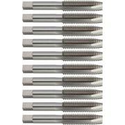 10 Pcs High-Speed Steel Spiral Point Plug Taps, 1/2"-13 UNC, , 3 Flute, Bright (Uncoated) Finish