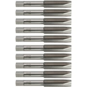 10 Pcs High-Speed Steel Spiral Point Plug Taps, 1/2"-20 UNF, , 3 Flute, Bright (Uncoated) Finish