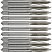 10 Pcs High-Speed Steel Spiral Point Plug Taps, 1/4"-20 UNC, , 2 Flute, Bright (Uncoated) Finish