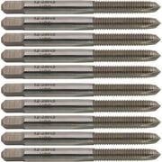 10 Pcs High-Speed Steel Spiral Point Plug Taps, 12-28 UNF, , 2 Flute, Bright (Uncoated) Finish