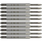 10 Pcs High-Speed Steel Spiral Point Plug Taps, 2-56 UNC, , 2 Flute, Bright (Uncoated) Finish