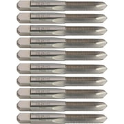 10 Pcs High-Speed Steel Spiral Point Plug Taps, 3/8"-24 UNF, , 3 Flute, Bright (Uncoated) Finish