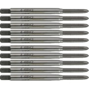 10 Pcs High-Speed Steel Spiral Point Plug Taps, 4-48 UNF, , 2 Flute, Bright (Uncoated) Finish