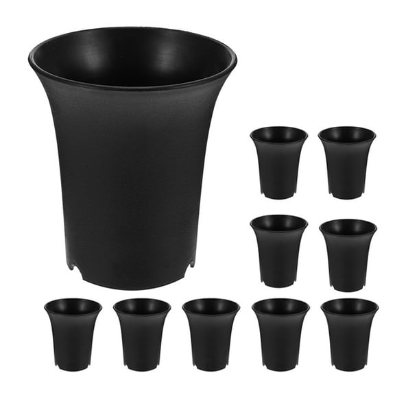 10 Pcs Flat Bottom Decoration Limiter Shower Door High Waist Plastic Flower Pot