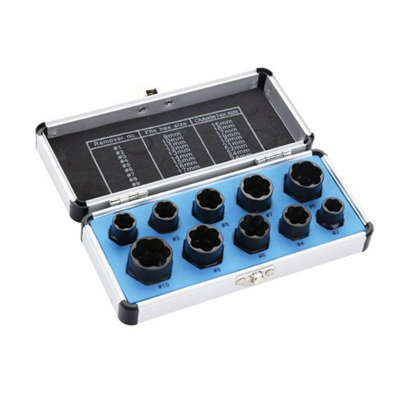 10 Pcs High section Bolt and Nut-Grip Extractor Expansion Set Remover Stud Tools