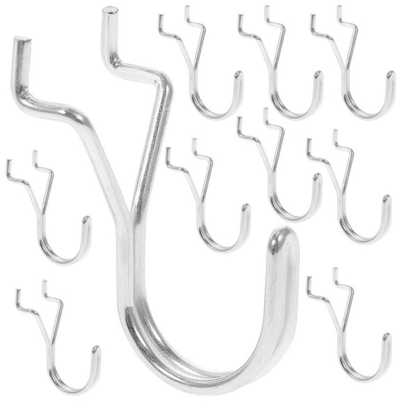 10 Pcs Hooks for Hanging Tool Hook Hanging Hooks 6X4CM Silver