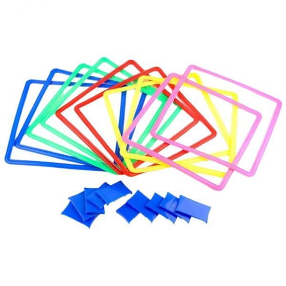 10 Pcs Hopscotch Rings Agility Game Set Colorful PP Material for Kids Family Indoor Outdoor Play