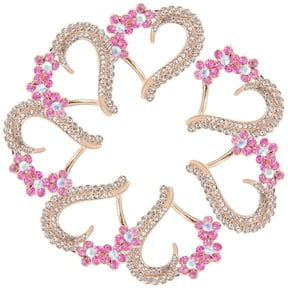 Raindrops Heart Alloy Rhinestone Glass Ornament for Women Diy Crafts 10Pcs 0.8X1.6X1.7In