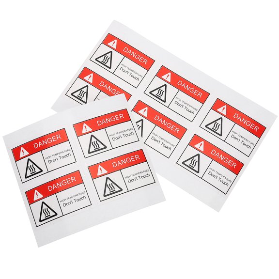 10 Pcs Hot Surface Warning Labels Stickers Protector Weatherproof Baby Travel