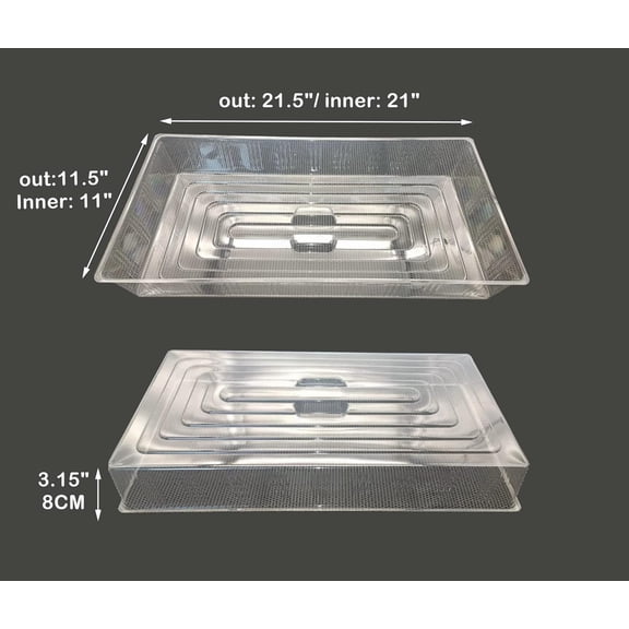10 Pcs Humidity Dome Plastic Clear Seed Starter Tray Covers for Greenhouse Germination and Garden Growing