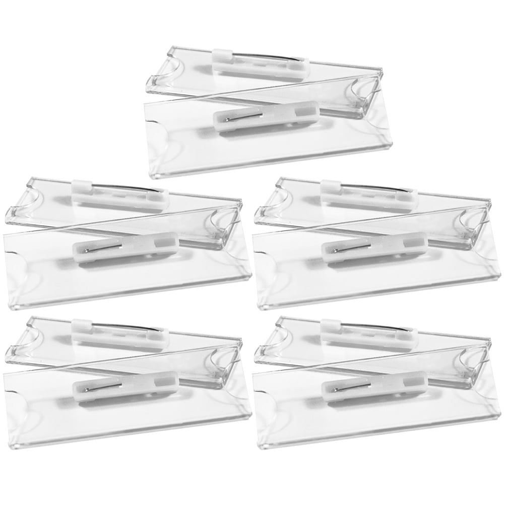 10 Pcs Identity Cards Holders for School Acrylic Horizontal