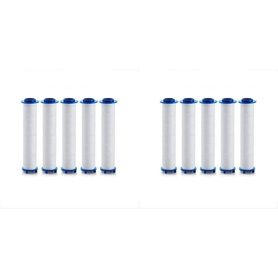 10 Pcs Ion Drops Shower Head Filters Replacement, PP Cotton Cartridge for Handheld & Fixed Showerheads, Universal Fit, High-Efficiency Water Filtration, Protects Skin & Hair, Easy Installation