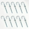 thumbnail image 1 of 10 Pcs J Bolt in Zinc Plated 1/4" x 4" Hardware for Concrete Pad Pouring Wood Projects，Steel J-Bolt with Nutand Washers (Galvanized Steel), 1 of 6