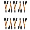 thumbnail image 1 of 10 Pcs JR/Futaba Style Servo 1 to 2 Y Harness Leads Splitter Cable Male to Female Extension Lead Wire for RC Models 7cm, 1 of 6