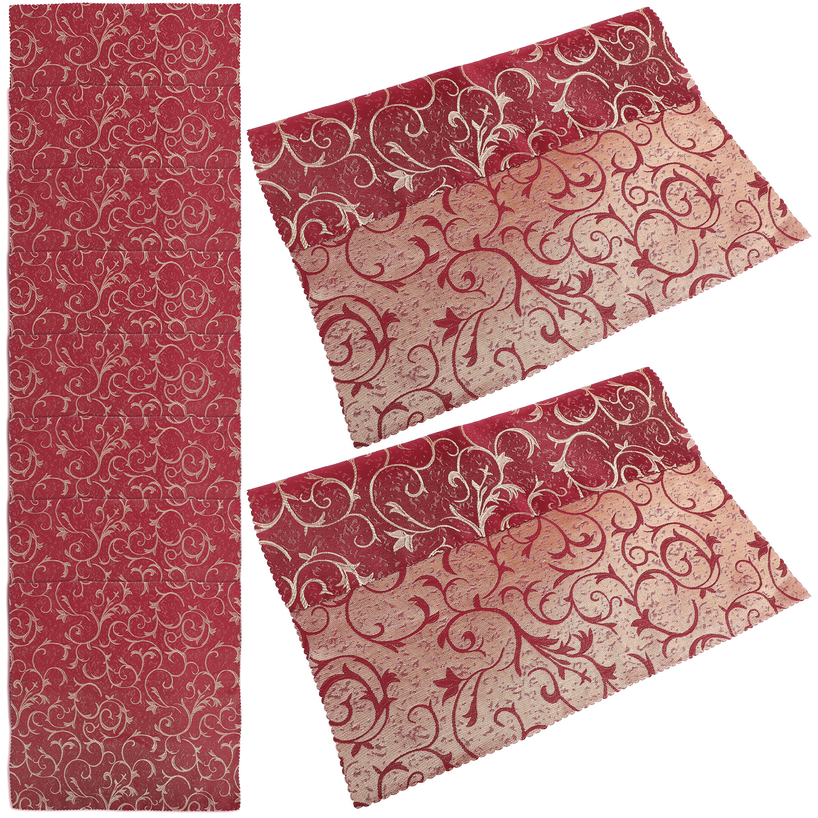 10 Pcs Jacquard Napkin Multiuse Napkins Christmas Dinner Desk Mat Tissue Wedding Banquet Lunch