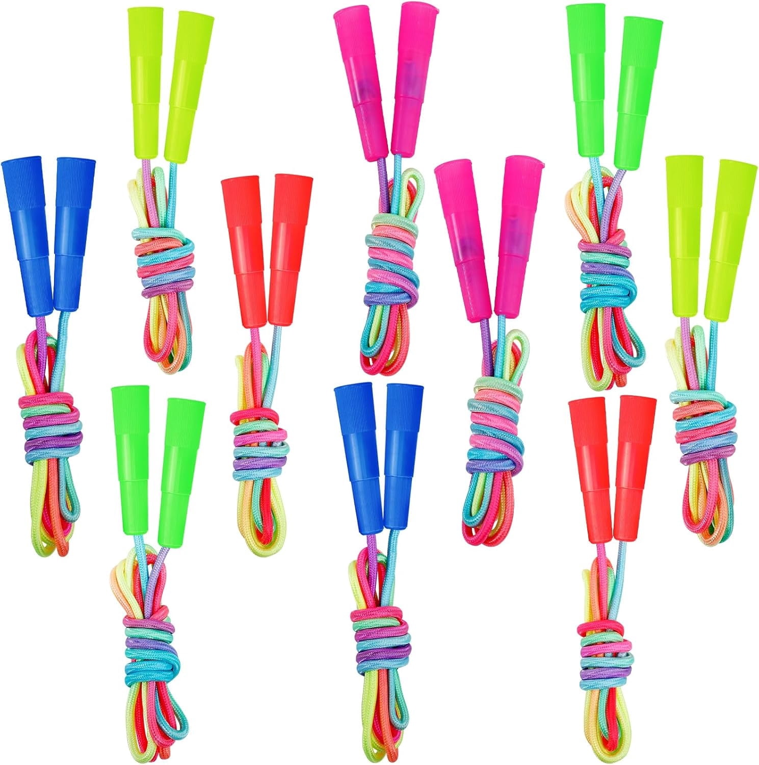 New Ropes Activty 10 Pcs Jump Rope for Kids, 7.2Ft Adjustable Jumping Ropes, Skipping ...