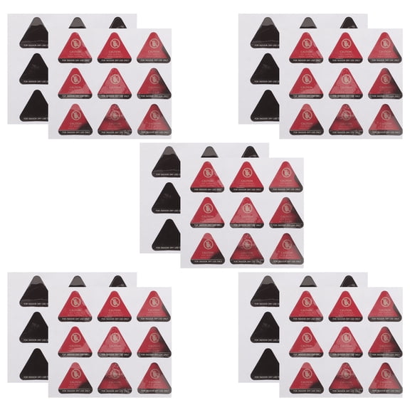 Raindrops High Temperature Warning Sticker Changes Color for Safety 10pcs Black to Red Indicator Labels