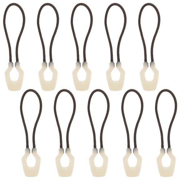 10 Pcs Keychain Charm Jig Glow-in-the-dark Zipper Cord