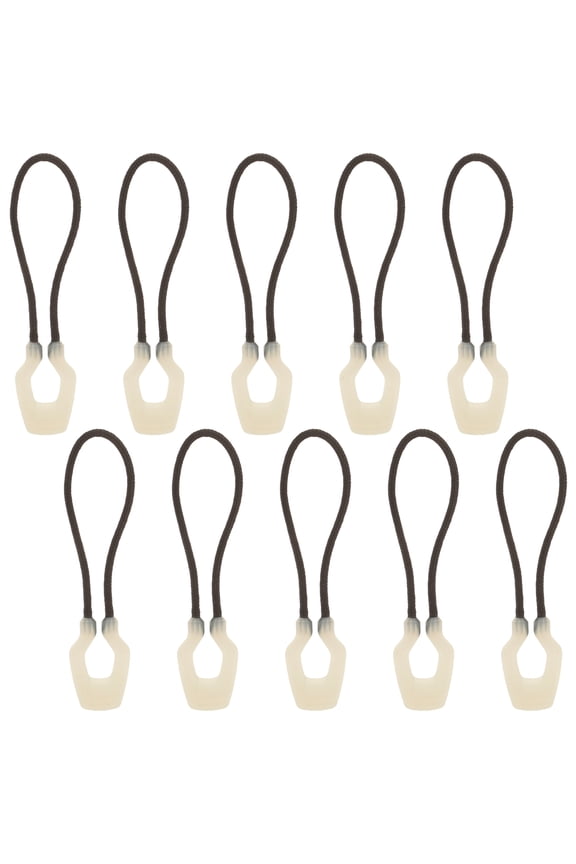10 Pcs Keychain Charm Jig Glow-in-the-dark Zipper Cord