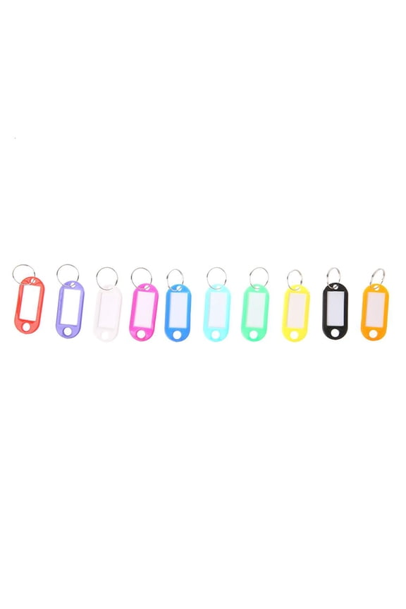 10 Pcs Keychain Labels Luggage Labels Key Fobbed with Rings Key Labels for Travel